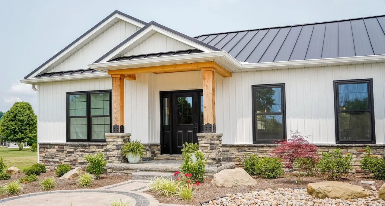 Black Frame Windows installed by Apex Exteriors